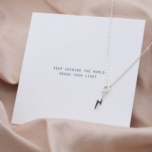 Silverhalsband blixt mini - Faith